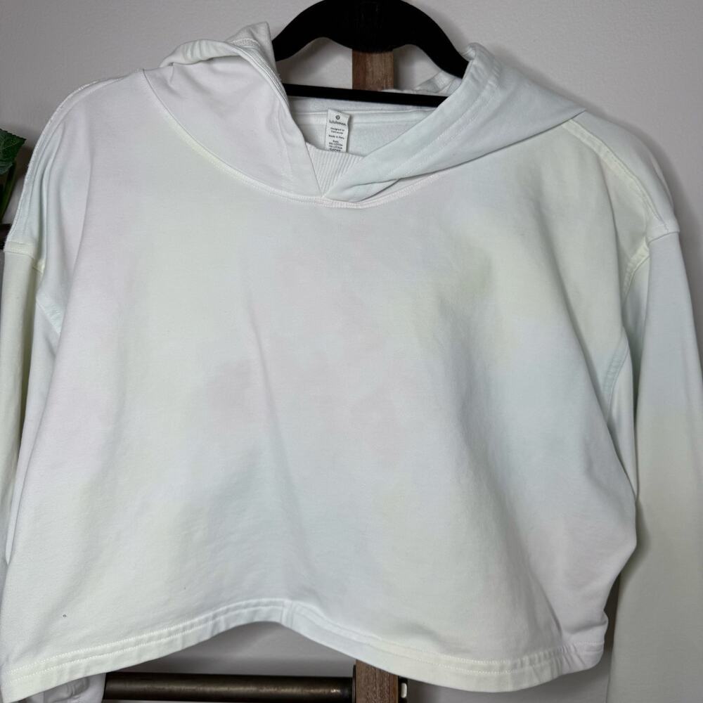 Lululemon Cropped Hoodie Sweatshirt Size 10 Stain‎ - Picture 3 of 9